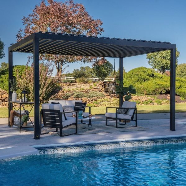 14×10 Somerville Pergola – Barnwood Stain