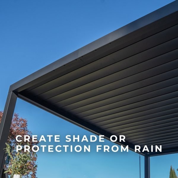 14×10 Sarasota Steel Louvered Pergola
