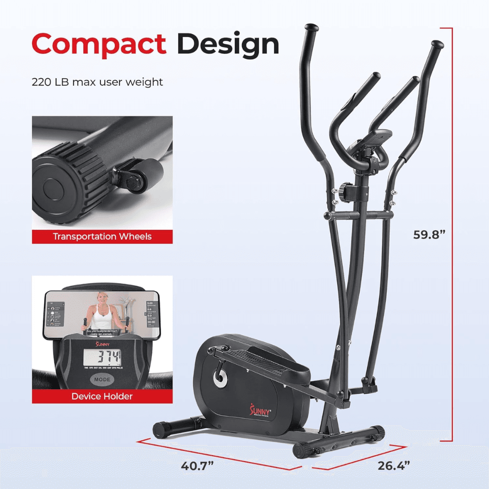 Sunny Health and Fitness Programmable Magnetic Elliptical