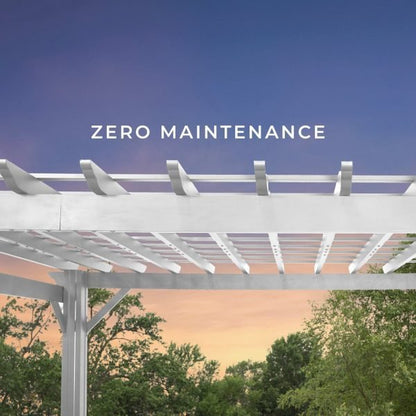 14×12 Hawthorne Traditional Steel Pergola With Sail Shade Soft Canopy