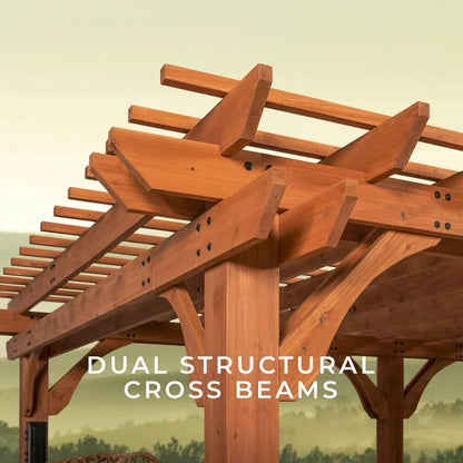 Backyard Discovery 20′ x 12’Beaumont Pergola 120.2 in Brown
