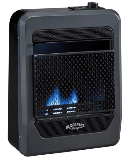 Bluegrass Living Propane Gas Vent Free Blue Flame Gas Space Heater With Base Feet – 10,000 BTU