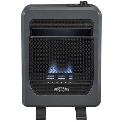 Bluegrass Living Propane Gas Vent Free Blue Flame Gas Space Heater With Blower and Base Feet – 20,000 BTU