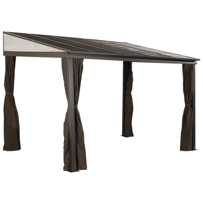 Sojag 500-9165470 10 x 12 ft. Portland No 53 Wall Gazebo Steel Roof