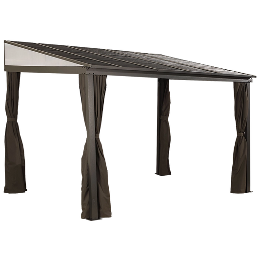Sojag 500-9165470 10 x 12 ft. Portland No 53 Wall Gazebo Steel Roof