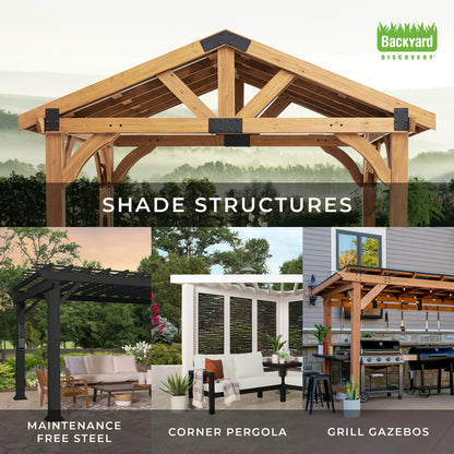 Backyard Discovery 20′ x 12’Beaumont Pergola 120.2 in Brown