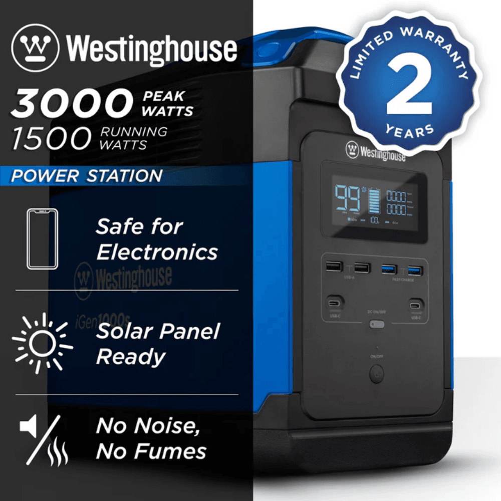 Westinghouse iGen1000s 592 Wh, 600 Running Watts, 1200 Peak Watts Power Station
