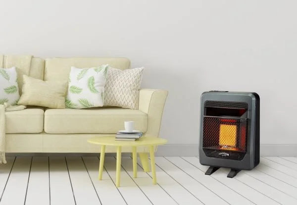 Bluegrass Living Natural Gas Vent Free Infrared Gas Space Heater With Base Feet – 10,000 BTU, T-Stat Control