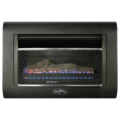 Duluth Forge Dual Fuel Ventless Linear Wall Gas Fireplace With Log – 26,000 BTU,