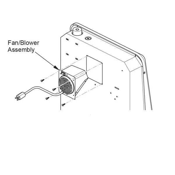 Fan Blower for MU Style Mini Hearth Gas Space Heaters – Black Finish – Model# 20UB100B-01