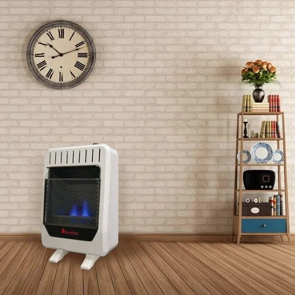 Factory Reconditioned Blue Flame Gas Heater – 10,000 BTU, Dual Fuel – Model# BF10M-B-R