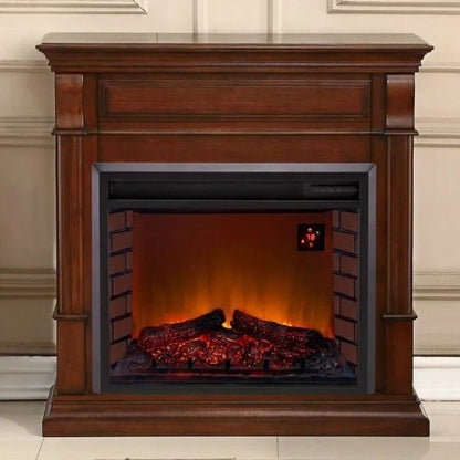 Duluth Forge Full Size Electric Fireplace – Remote Control, Apple Spice Finish – Model# EL1350-4-AS