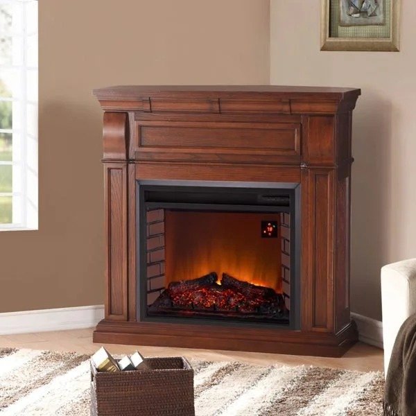 Duluth Forge Full Size Electric Fireplace – Remote Control, Auburn Cherry Finish – Model# EL1350-2-AC