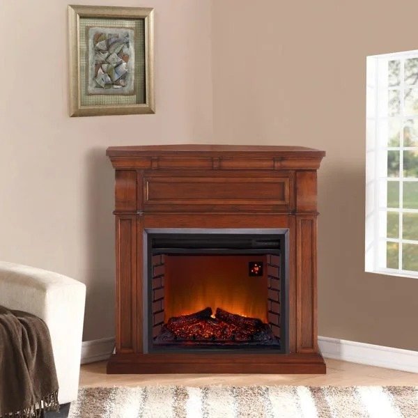 Duluth Forge Full Size Electric Fireplace – Remote Control, Auburn Cherry Finish – Model# EL1350-2-AC