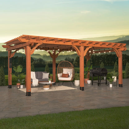 Backyard Discovery 20′ x 12’Beaumont Pergola 120.2 in Brown