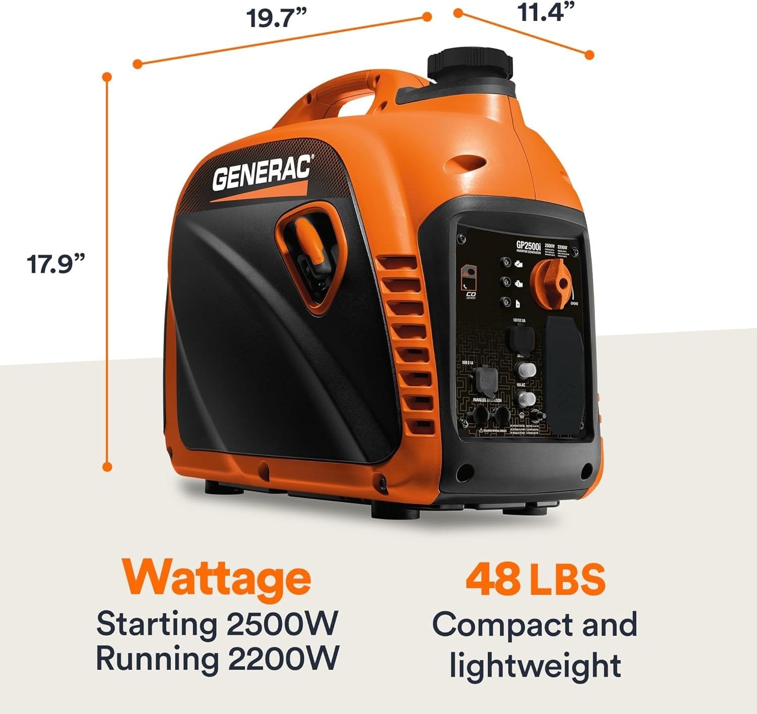 Generac 8251 GP2500i Portable Inverter Generator