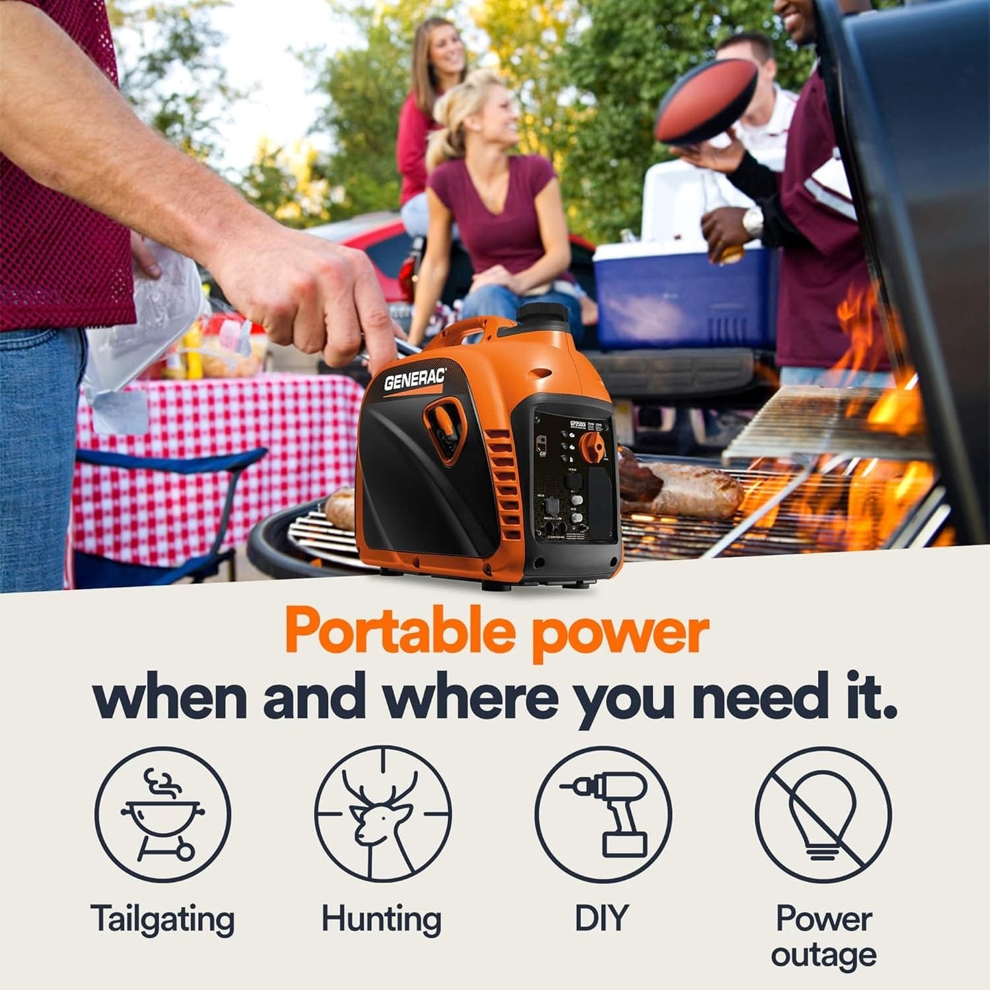 Generac 8251 GP2500i Portable Inverter Generator