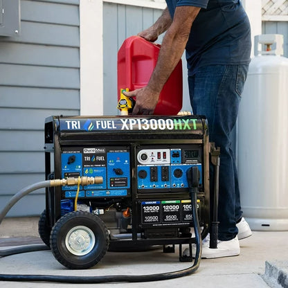 DuroMax XP13000HXT 13,000 Watt Electric Start Tri-Fuel Natural Gas/Propane